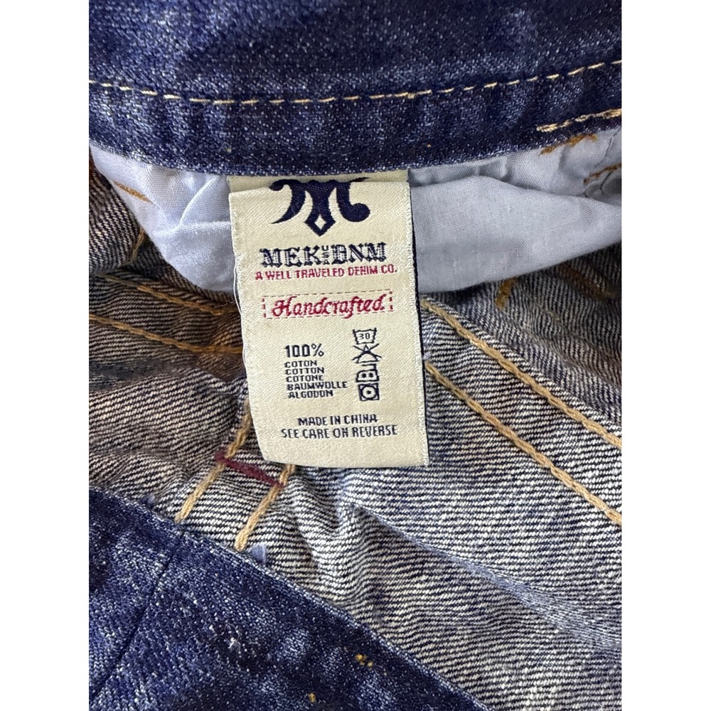 Mek DNM Ulan-Bator Straight‎ Leg Jeans Distressed Blue Denim Women Size 30x26 - Picture 9 of 9
